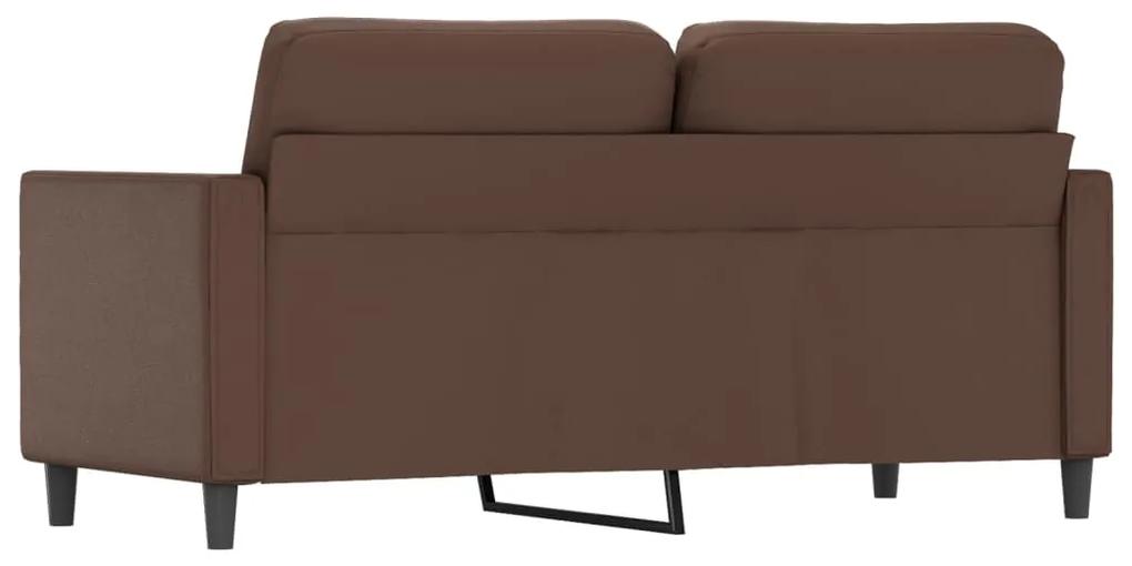 Canapea cu 2 locuri, maro, 140 cm, piele ecologica Maro, 160 x 77 x 80 cm