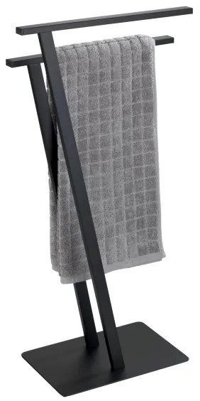 WENKO 24396100 - Suport pentru prosoape LIRIO, 20 x 40 cm, negru