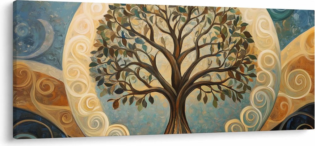 Tablou – Arborele vieții și spirale (120x50 cm)