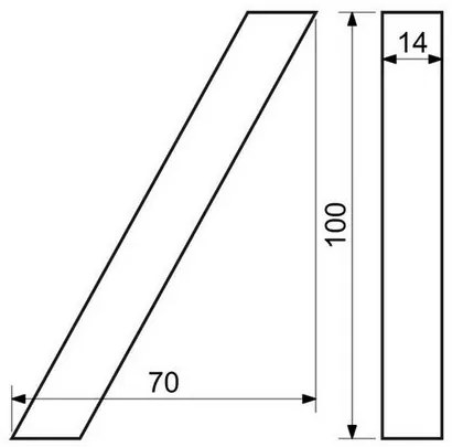 Număr aluminiu de casă suprafață șlefuită 3D