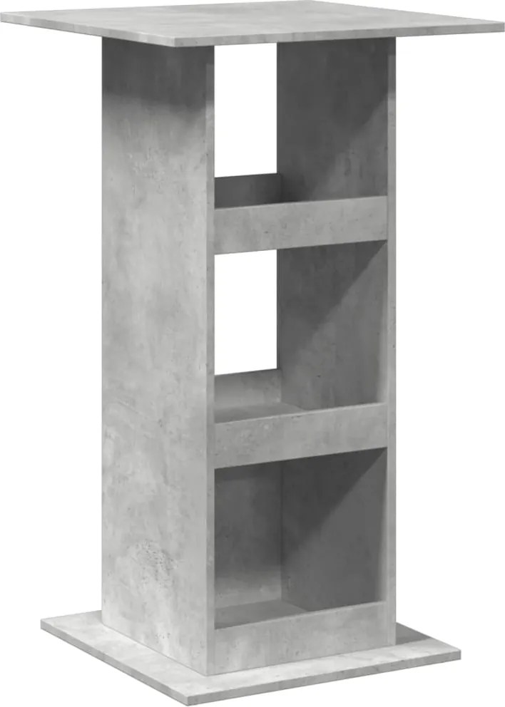 vidaXL Masă bar cu depozitare, gri beton, 60x60x102 cm, lemn prelucrat