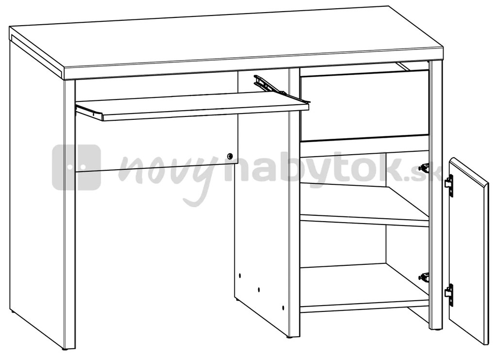 Masă PC Kaspian BIU1D1S/120 (wenge). 735067