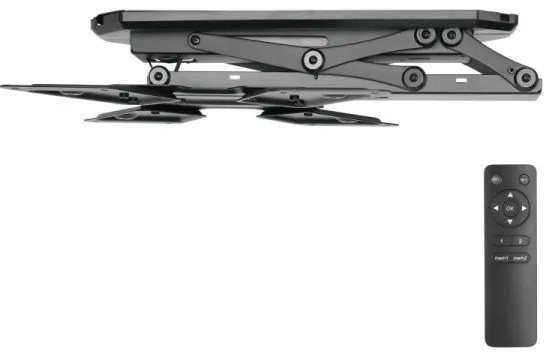 Suport inteligent de tavan pentru televizor MK FLORIA MKF-20DM444 55" negru Wi-Fi TUYA + telecomandă