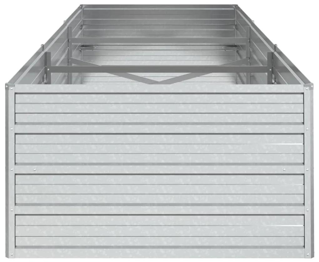 Strat inaltat de gradina argintiu 240x80x45 cm otel galvanizat 1, 240 x 80 x 45 cm