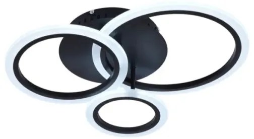 Lustră LED dimabilă aplicată LED/40W/230V negru + telecomandă