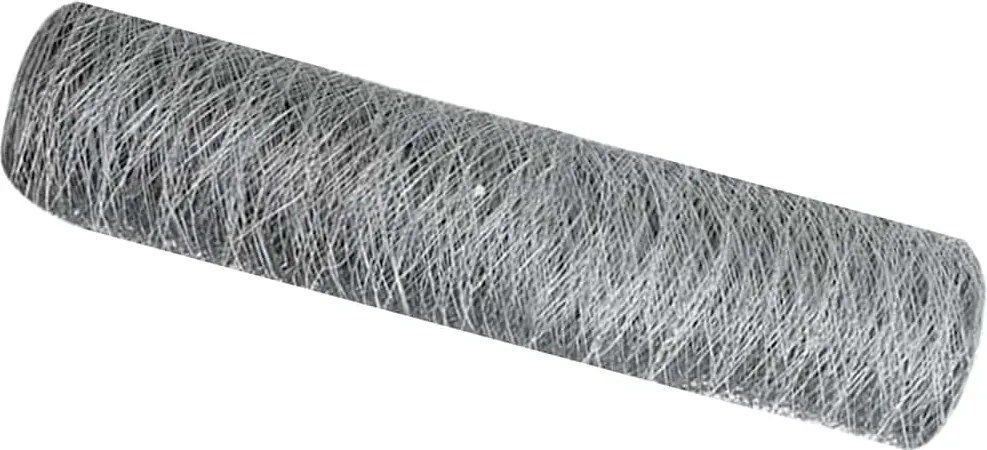 vidaXL Gard hexagonal Argintiu 0,6 x 50 m Oțel galvanizat