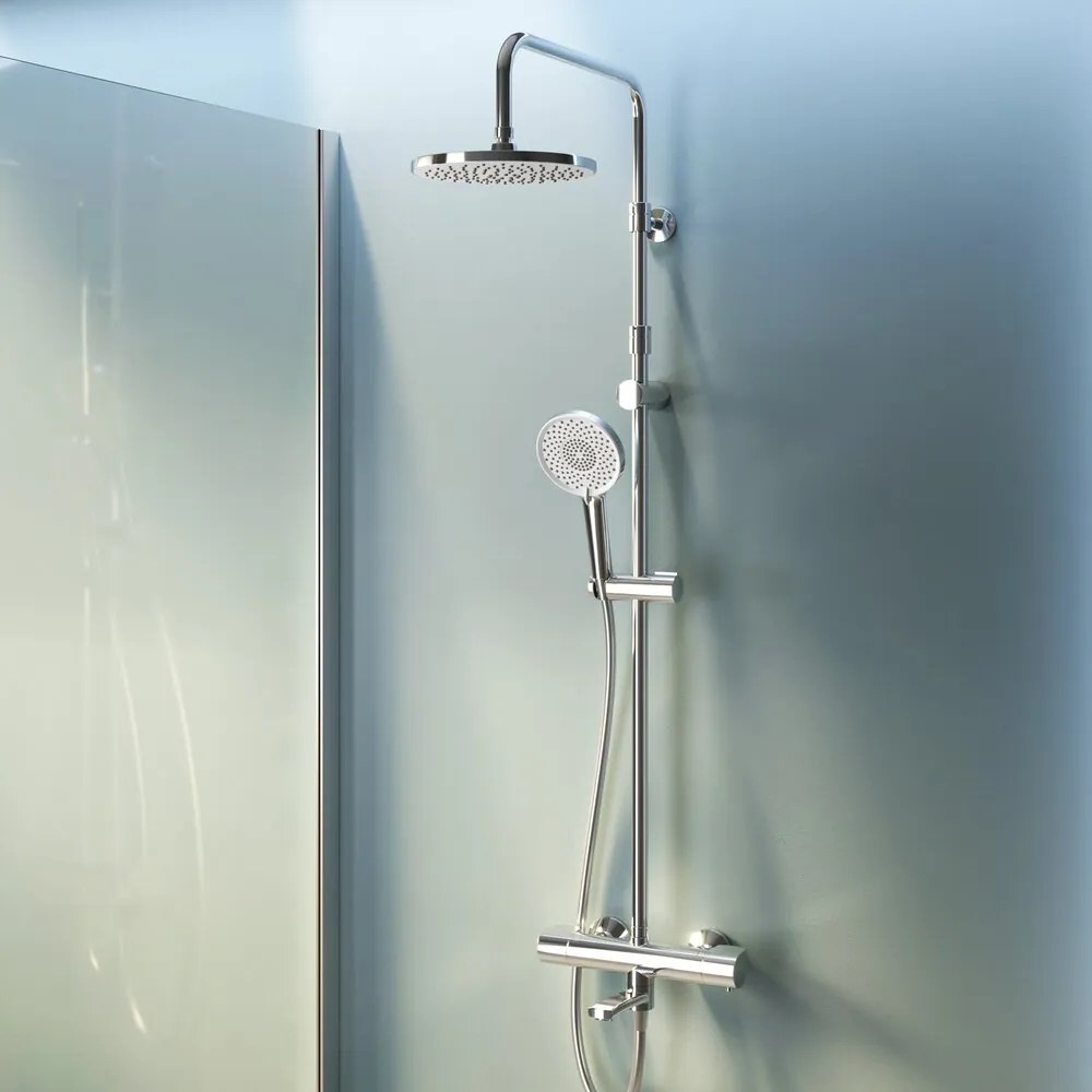 Coloana de dus cu baterie termostatata AM.PM X-Joy finisaj crom lucios