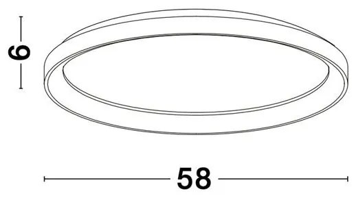 Plafoniera LED dimabila design circular PERTINO D-58cm