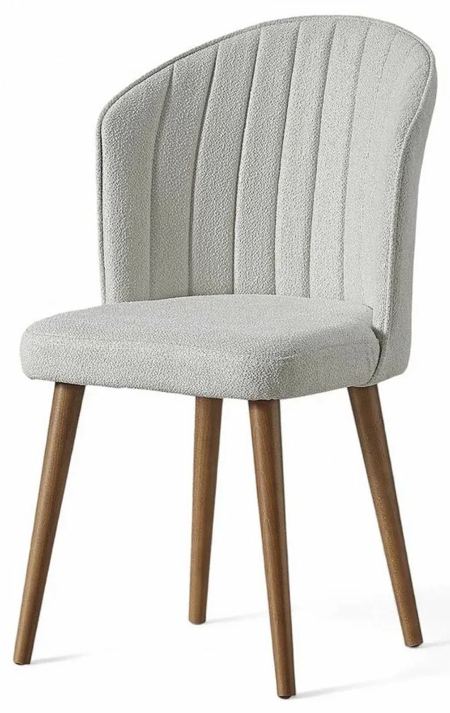 Set de scaune de sufragerie Rubi Cream și Walnut,2 buc.