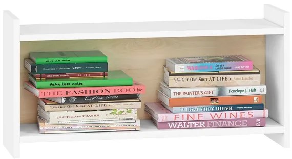 Poliță de perete pentru copii BUBO 35x72 cm alb/stejar deschis