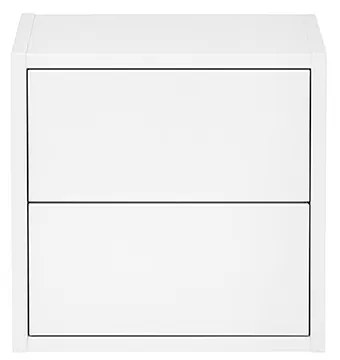 Boxie 2 sertare dulap de perete 40x40x37 cm alb