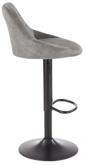 Scaun de bar H101 velvet gri