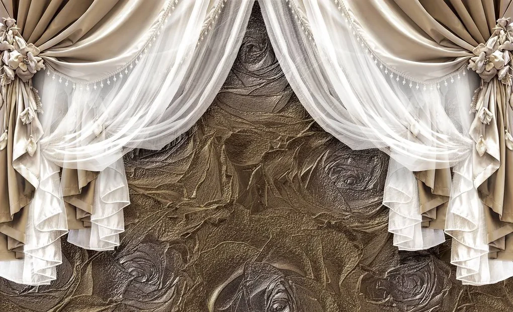 Fototapet - Cortina maro (152,5x104 cm), în 8 de alte dimensiuni noi