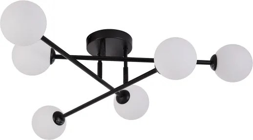 Lustră aplicată DORADO, 6 x G9, 28 W, 230 V, negru