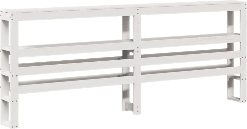 vidaXL Tăblie de pat cu rafturi, 200 cm, lemn masiv de pin