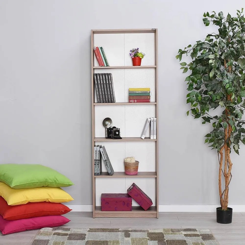 Biblioteca Adore Modern, 5 rafturi, 64x182x26 cm