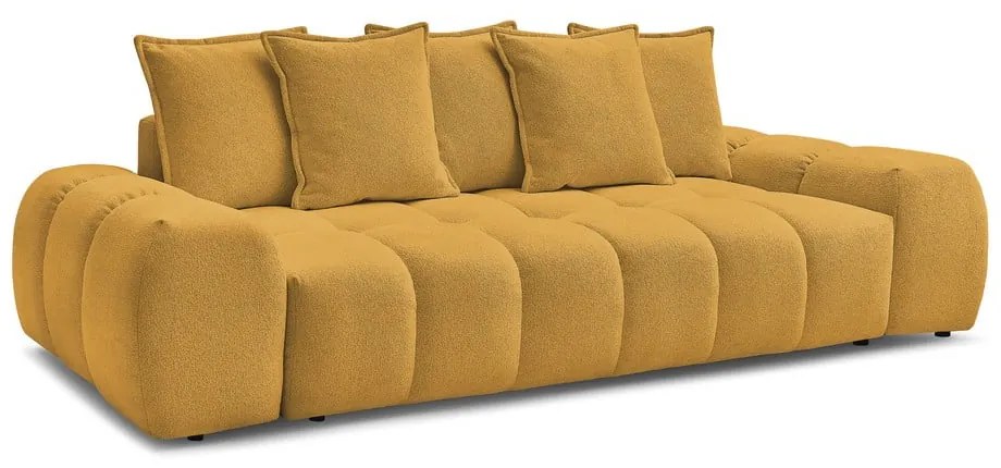 Canapea galben-muștar cu tapițerie din chenille 278 cm Everest – Bobochic Paris