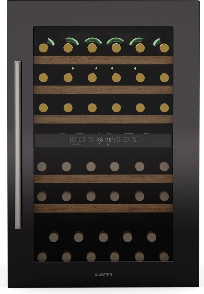 Klarstein Frigider pentru vinuri Vinsider 57 Duo, 2 zone de răcire, 57 sticle, aparat încorporat