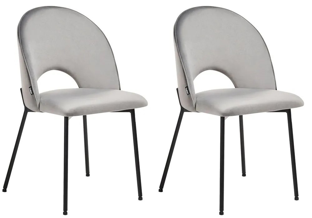 Set 2 buc. scaune pentru sufragerie CAVEL (poliester) (gri). Promo -38%. 1018790