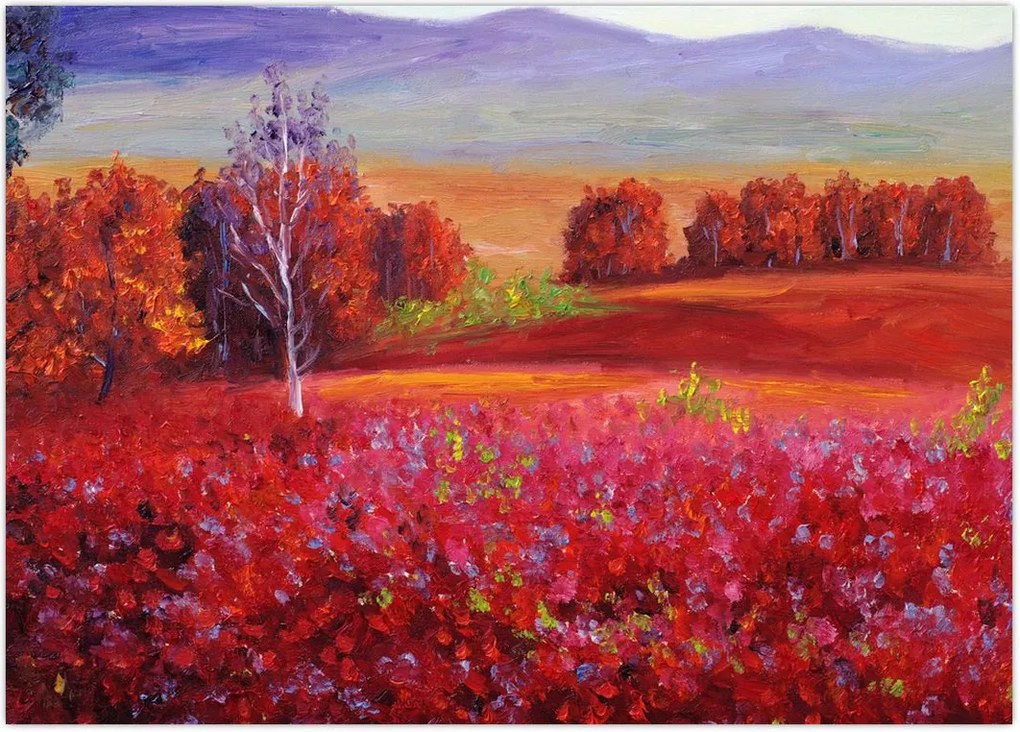 Tablou - Peisaj roșu (70x50 cm)