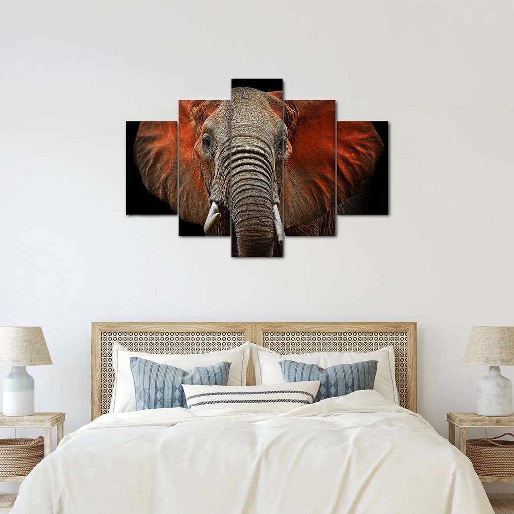 Tablou - Elefanți cu Tsavo (150x105 cm)