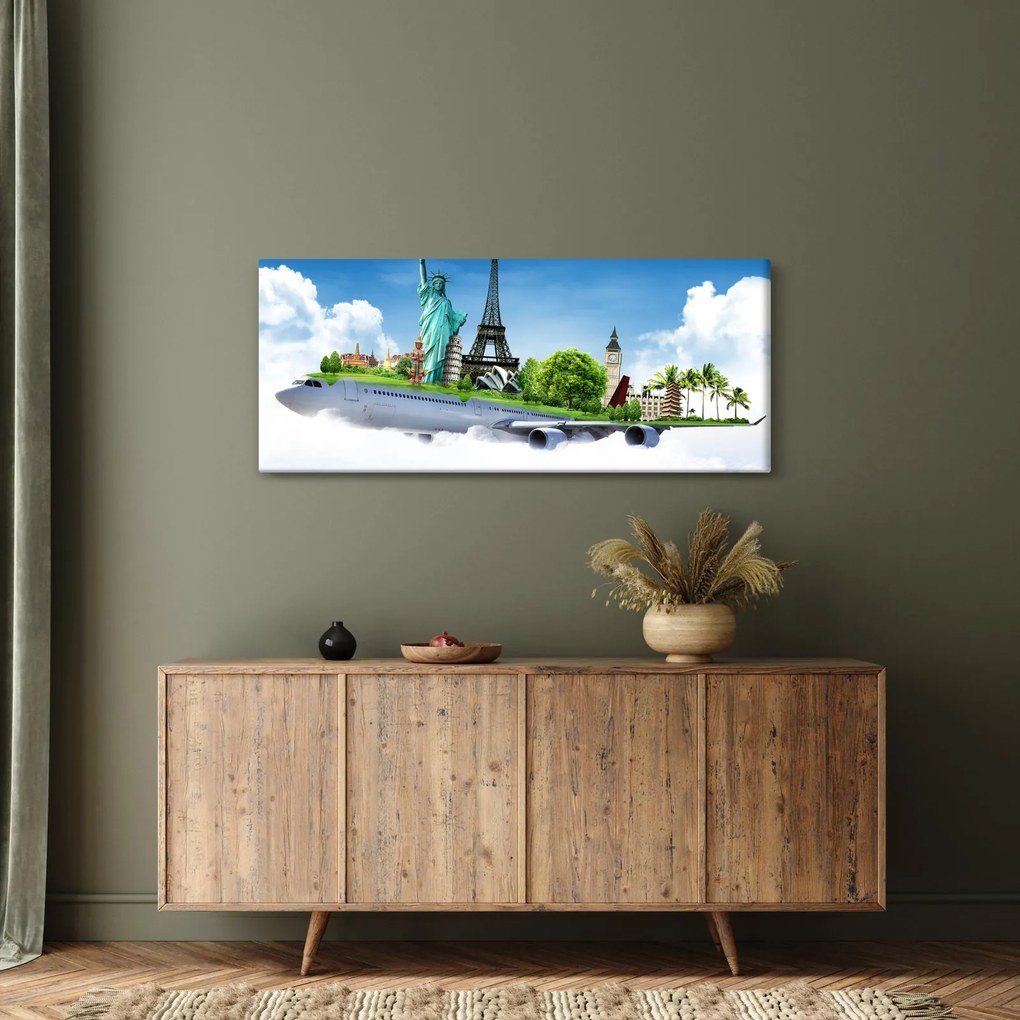Tablou - Călătorie în jurul lumii (120x50 cm)