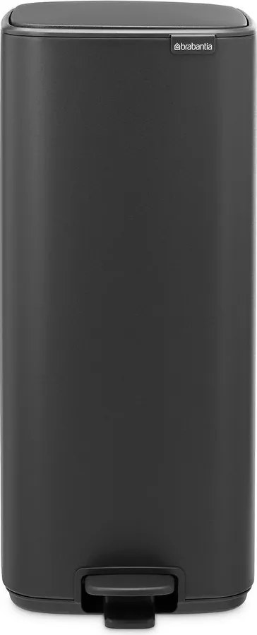 Coș de gunoi gri închis cu pedală din oțel 30 l Bo – Brabantia