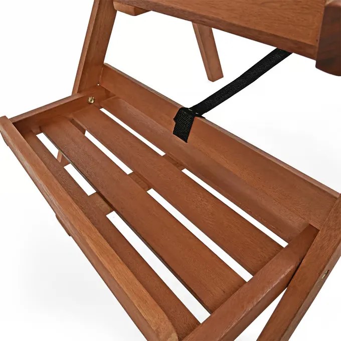 Suport flori pliabil din lemn de salcâm 79 × 56 × 59 cm - 3 rafturi