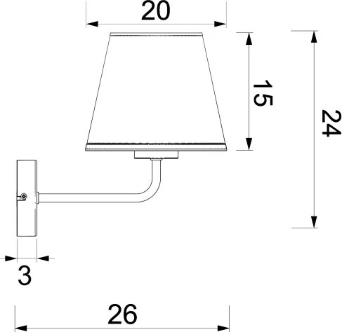 Aplica de perete ARDEN 1xE27/15W/230V, bej/maro