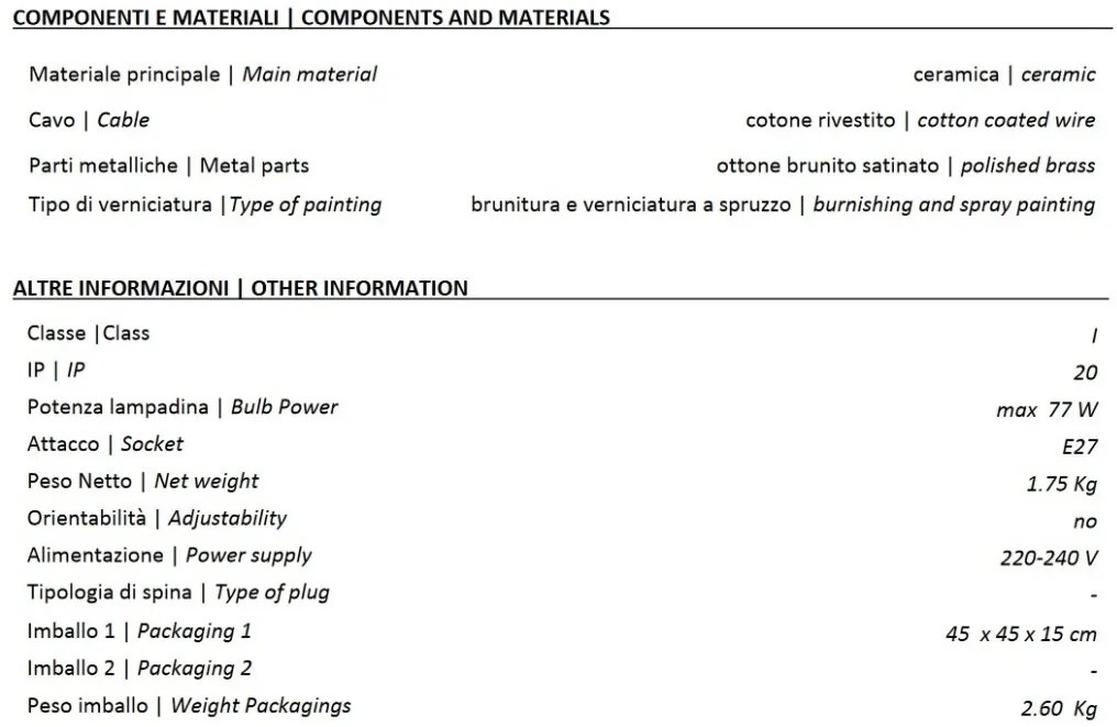 Pendul design retro realizat manual din ceramica si metal COLORS