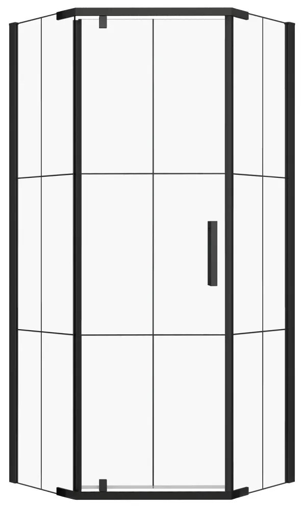 Cabină de duș pătrată Metro cu ușă batantă 90 cm