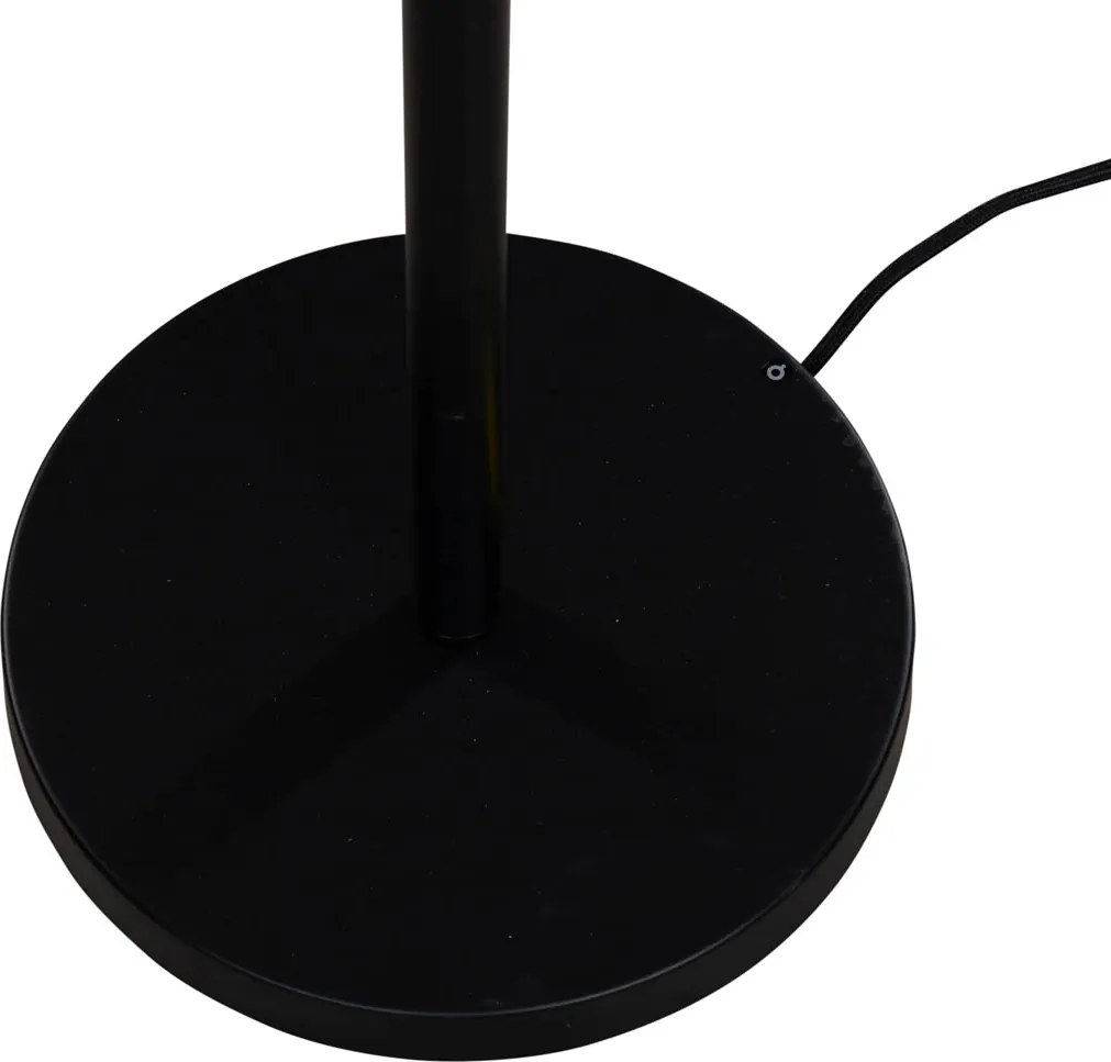 Lampă de podea neagră cu abajur din catifea maro 40cm - Simplo