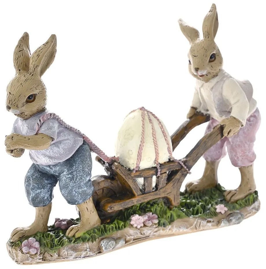 Figurina din rasina Rabbits 16 cm x 12 cm