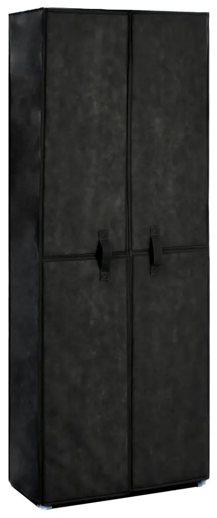 vidaXL Pantofar, negru, 60 x 30 x 166 cm, material textil