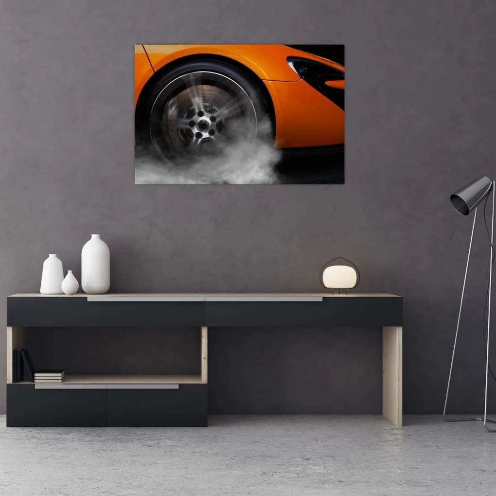 Tablou - Mașină sport portocalie (90x60 cm)