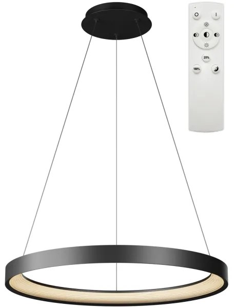 Lustră LED dimabilă pe cablu Top Light ORBIT LED/40W/230V 3000-6500K d. 50 cm negru + telecomandă