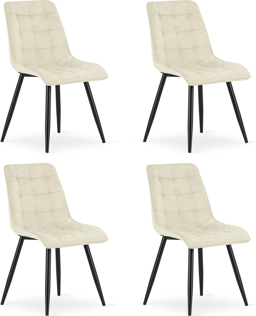 Set 4 Scaune Bucatarie/Dining Spirit Catifea Bej