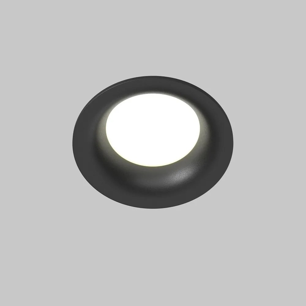Spot incastrabil tavan fals cu protectie IP65 Slim negru