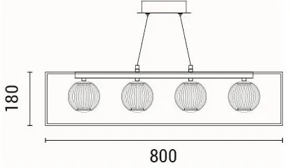 Lustră LED pe cablu LED/14W/230V 3000K