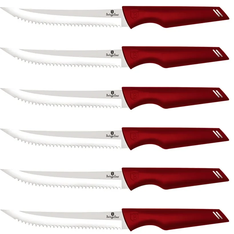 Set de cutite friptura 6 piese Burgundy Line Berlinger Haus BH 2781