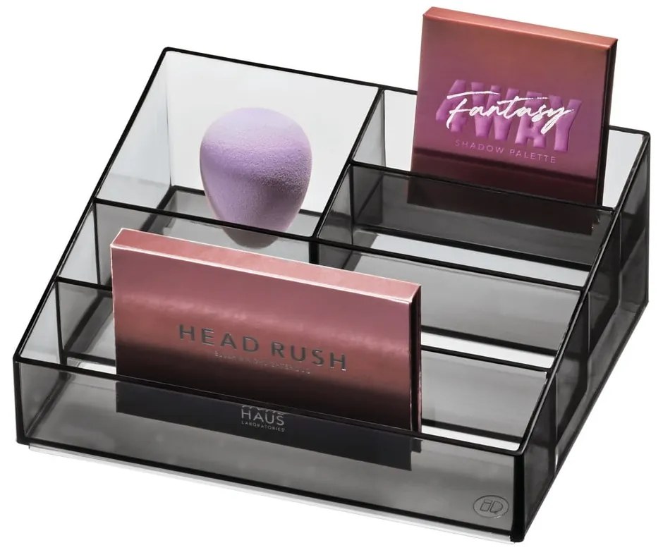 Organizator de baie negru mat pentru cosmetice din plastic reciclat Nail Station – iDesign