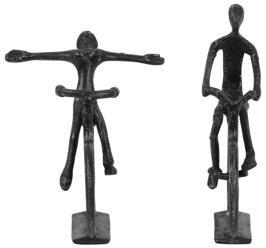 Statuete 2 buc. din metal 22 cm Cyclists – Light & Living