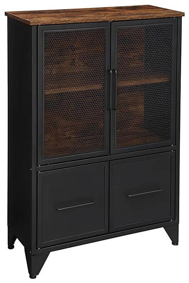 Comodă FIRA negru/maro