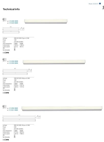 Redo 01-2331 - Oglindă iluminată LED pentru baie TASK LED/24W/230V 120 cm IP44 crom