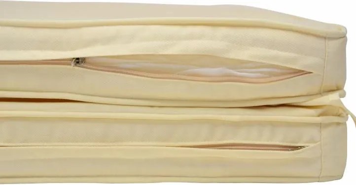 Șezlong de grădină din lemn DIVERO Florentine + căptușeală -