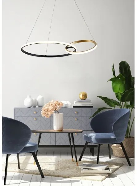 Lustră LED pe cablu Zuma Line 20002P-GD RANDO LED/36W/230V 3000/4000/6000K