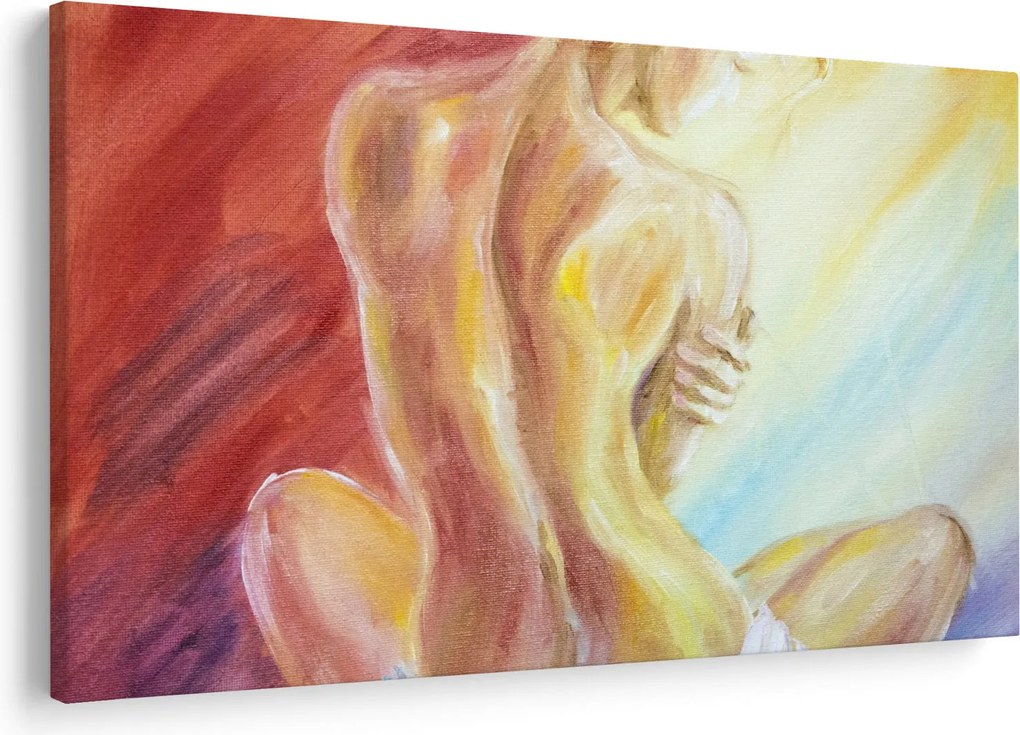 Tablou - Imaginea unei femei care se odihnește, pictură în ulei (90x60 cm)