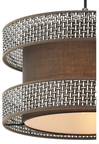 Pendul cu cablu HALO 1xE27/60W/230V maro/gri