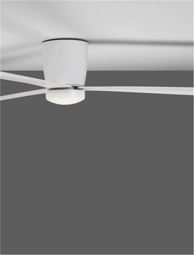 Ventilator de tavan cu telecomanda design modern DELL alb