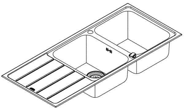 GROHE 31588SD1 - Chiuvetă K500 1160 × 500 mm inox